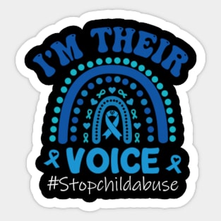 I'm Their Voice Heart Child Abuse Awareness Month Prevention Sticker